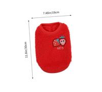 Toddmomy Strawberry Xxxs Washable Winter Rabbit Coat for Small Pets, Skin-Friendly Warm Vest for Netherland Dwarf and Lop Rabbits, Decorative All-Match Pet Apparel
