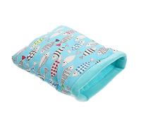 Toddmomy Sugar Glider Pouch for Pets Cozy Hamster Sleep Bag Warm Cotton Hideout for Guinea Pigs Chinchillas Hedgehogs Winter Bedding Cute Fish Design