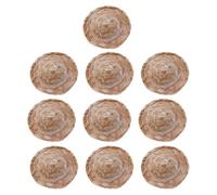 Toddmomy Summer Hat Summer Hat Mexican 12pcs 4cm Mini Straw Cap Miniature Straw s Hand Knitting Natural Mini for Accessories Mexican