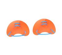 Toddmomy Swim Webbed Gloves for Adults Paddling Palm Swimming Training Equipment Durable Material Strap for Enhanced Stroke Mechanics Orange