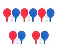 Toddmomy Table Tennis Racket Set Lightweight Plastic Ping Pong Bats with Training Balls Non-Skid Handle Portable Kit for Indoor Outdoor Play