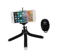 Toddmomy Tabletop Phone Tripod Stand with Triangle Phone Bracket Stainless Steel Camera Mount for Smartphones and Cameras Stable Compact Desk Tripod for Photos Material with Complete
