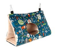 Toddmomy Thick Cotton Bird Hammock for Cage Hanging Warm Parrot Shelter with Round Triangle Nest for Birds Like Parakeet Monk Parrot Comfortable Rest and Sleep