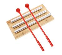 Toddmomy Three Tone Meditation Chime Trio with Mallet Safe Musical Instrument for Classroom Mindfulness Tool for Yoga Calm Volume Sound for Teachers and Early Auditory Development