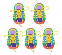 Toddmomy Toys for Laces - Learn to Tie Shoelaces with 5 Sets of Threading Toys for Kids Montessori Fine Motor Skills Teaching Aid for Early Learning Development at Home or Kindergarten