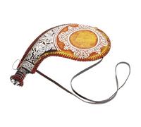 Toddmomy Traditional Leather Water Bag Ancient Wine Bag for Outdoor Adventures Portable Wear-Resistant Pouch with Strap for Camping and Dancing