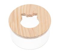 Toddmomy Transparent Acrylic Hamster Sand Bath with Cover Compact Small Pet Bathtub for Guinea Pigs and Hamsters Easy to Clean Decorative Sand Bath Box for Home and Pet Store Use