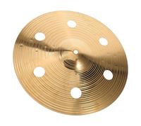 Toddmomy Trash Crash Cymbal Smooth Edges Alloy 14 Inch with Holes Bright Sound Effect Short Decay, Golden Finish for Drum Set for Practice and Playing Environments