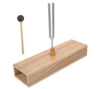 Toddmomy Tuning Fork with Wooden Resonance Box for Science Experiments and Sound Vibration Testing Instrument Tuner for Teaching Acoustics and Resonance Demonstrations Random Color