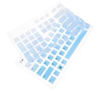 Toddmomy Ultra-thin Silicone Keyboard Cover for Wired Wireless Keyboards Dustproof Protective Film Compatible with Optiplex One Desktops Gradient Blue Protector
