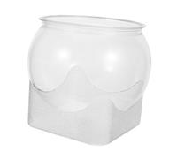 Toddmomy Unbreakable Transparent Aquarium Tank with Impact-resistant Plastic Fish Bowl Dual-purpose Lotus Planter for Goldfish and Succulents Large Desktop Hydroponic Vase for Office and