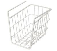 Toddmomy Under Shelf Storage Basket White Wire Hanging Organiser for Kitchen Cupboard Pantry Home Office No Drill Clip-On Iron Rack