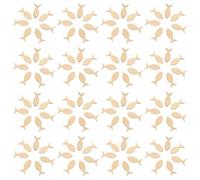 Toddmomy Unfinished Wooden Fish Cutout Beige 100 Pcs DIY Graffiti Wood Chips with Smooth Surface for Hands-on Ability Development, Hanging Fish Decoration the Crafty Cow Wooden Slice