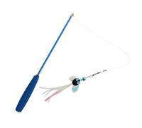 Toddmomy Unique Styles Cat Toys Teasing Pole Interactive Kitten Teaser Indoor Cat Exercise Toy