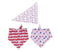 Toddmomy Usa Flag Pet Bandana Patriotic Dog Bandanna for 4th of July Small Dog Bibs Grooming Bandana Star Pattern