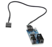 Toddmomy USB 2.0 Extension Hub Splitter High Performance 9-pin USB Header Converter with Adhesive Sticker and Pcb Material for Desktop Motherboard