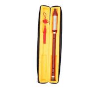 Toddmomy Vertical Blow Bawu Flute Musical Instrument Handheld Chinese Woodwind Dark Red Traditional Wind Instrument Storage Bag