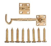 Toddmomy Vintage 12Cm Copper Door Hook, Chinese Retro Window Buckle, Windproof Cabin Hook for Sliding and Old-Style Doors, Practical Solid Brass Window Lock