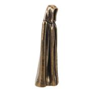 Toddmomy Vintage Brass Faceless Ghost Figurine with Aged Patina and Stable Wide Base Gothic Robe Sculpture for Home Gothic Decor 6.6x2.5x2 Cm Desktop Ornament