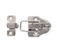 Toddmomy Vintage Metal Hasp Latch for Luggage and Wooden Boxes DIY Bag Clasp Replacement Accessory Easy Install Hardware for Travel Bags and Jewelry Cases White Nickel Finish