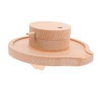 Toddmomy Vintage Wooden Grinding Mill Miniature Display Handheld Retro Style Stone Grinding Mill Model for Gardening Ornament and Home Decor for Collectors and History Enthusiasts