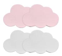 Toddmomy Wall Hooks for Hanging 4pcs Cloud Shaped Hooks for Wooden Bedroom Sturdy Decorative for Home Storage and Organization Bathroom Keys and Hats