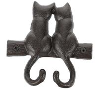 Toddmomy Wall Mount Clothes Hanger Iron Black 12.50X12.00X3.00cm/4.91 | Black Finish, Compact Size, Wall Decor for Home Office Hallway, Gift for Friends and Families