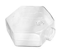 Toddmomy Wall-mounted Hydroponic Glass Vase Hanging Planter for Indoor Flower Display, Hexagonal 17cm Glass Wall Planter Vase for Home and Office Decor