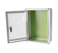 Toddmomy Wall-mounted Lockable Letter Box with Acrylic and Aluminum Transparent Complaint Suggestion Mailbox for Office and School Use Hanging Report Box with Secure Lock Grey Front Slot