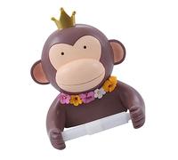Toddmomy Wall-mounted Monkey Toilet Paper Rack Brown Decorative Tissue Holder Space-saving Bathroom Roll Paper Stand for Home Office Hotel with Rust-resistant Material
