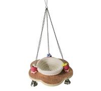 Toddmomy Warm Parrot Hammock Nest Hanging Bird Bed with Hooks Woven Cotton Bird Sleeping Perch for Cage Cozy Small Parakeet and Budgie Nest Random Color