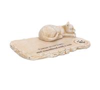 Toddmomy Wear Resistant Cat Memorial Decorative Cat Headstone for Garden Home to Honor Your Beloved Pet for Outdoor Decoration Remembrance