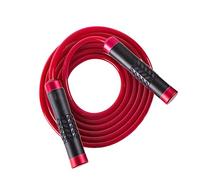 Toddmomy Weighted Skipping Rope Aluminum Alloy Handles Ball Bearing System Adjustable Cable for Cardio and Home Workout (Red)