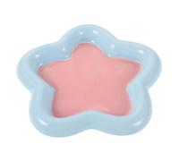 Toddmomy Whisker Friendly Shallow Ceramic Cat Bowl Stable Non Slip Pet Food Dish for Cats and Small Dogs Cute Star Shape Plate for Wet Food Serving Multipurpose Ceramic Pet Feeding Bowl