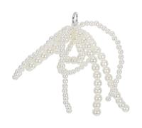Toddmomy White 3d Bowknot Pearl Shoe Charm Made of Plastic with Resist Fading Feature, Minimalist and Elegant Accessory for Jewelry Making and Accessory Collection