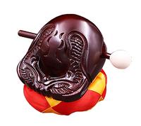 Toddmomy Wood Carved Wooden Fish Buddhist Percussion Musical Instruments for Temple Meditation Practice