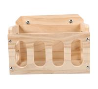 Toddmomy Wood Rabbit Feeder Bowl Hay Rack for Indoor Pet Rabbits Easy to Clean and Fill Wooden Construction