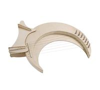 Toddmomy Wooden 7-string Lyre Harp Moon Shape Harp Base Portable Musical Instrument for Beginners and Music Learning