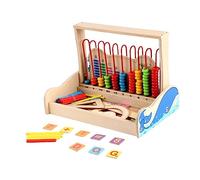 Toddmomy Wooden Abacus Counting Frame Educational Math Learning Tool Safe for Boys and Girls for Christmas Birthdays and School Entry