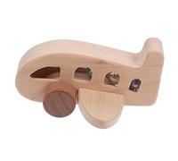 Toddmomy Wooden Airplane Marbles Airplane Model Educational Colourful Beech Wood for Babies and Boys and Girls
