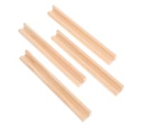 Toddmomy Wooden Alphabet Display Stands Domino Tiles Racks 19cm Diy Domino Game Supplies 4pcs Set for Crafts and Room Decoration