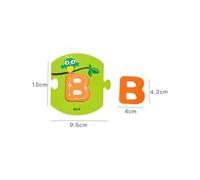 Toddmomy Wooden Alphabet Letter Recognition for Educational Puzzle Cards with Bright Colors and Cartoon Patterns Develops Problem-solving and Logical Thinking Skills Safe and Smooth Finish