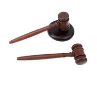 Toddmomy Wooden Auction Gavel with Base Court Hammer for Judges Lawyers Auctioneers Vintage Style Knock Block for Clear Sound and Use