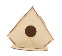 Toddmomy Wooden Bird House Craft Kit Unpainted Natural Bird Nest for Boys and Girls Creative Painting Plaything to Imagination and Fine Motor Skills