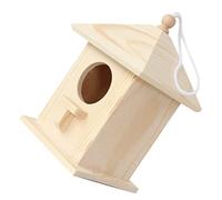 Toddmomy Wooden Bird Nesting Box for Birds Decorative Outdoor House Design for Finches Sparrows and Garden Feeding Station
