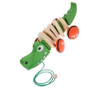 Toddmomy Wooden Cartoon Tractor Pull Along with Smooth Edges Safe Creative Drag Car for Stimulates Imagination Social Skills and Color Cognition