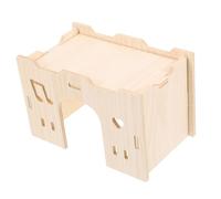 Toddmomy Wooden Hamster Hideout House Cozy Animal Nest for Guinea Pigs and Hamsters Fun Tunnel with Natural Design Pet Shelter and Play Space for Furry Friends