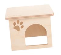 Toddmomy Wooden Hamster House Hideout Wear-resistant Hamster Wooden Hideout for Dwarf Chinchillas Small Animal Shelter for Indoor Cage Decoration