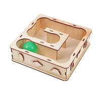 Toddmomy Wooden Hamster Maze Small Animals Labyrinth Toy for Hamster Exploring Plaything Natural Pet Habitat House Exercise Tunnel