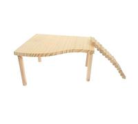 Toddmomy Wooden Hamster Platform Toy Safe for Animals Boredom Breaker Ladder Cage Accessory